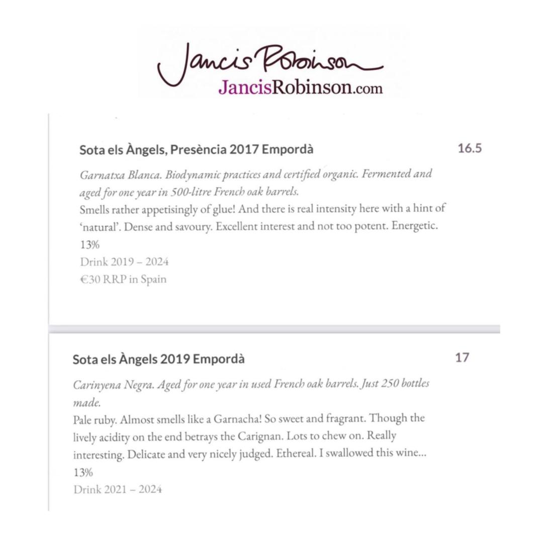 Jancis Robinson sobre nuestros vinos